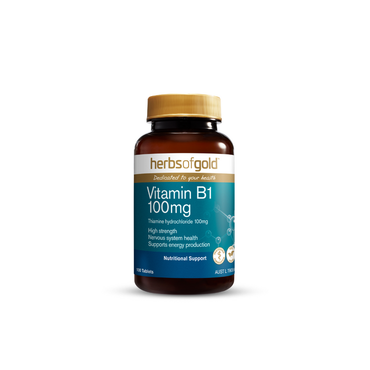 Herbs of Gold Vitamin B1 من 100mg
