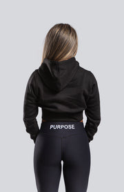 PFW 2K19 Crop Hoodie - Black